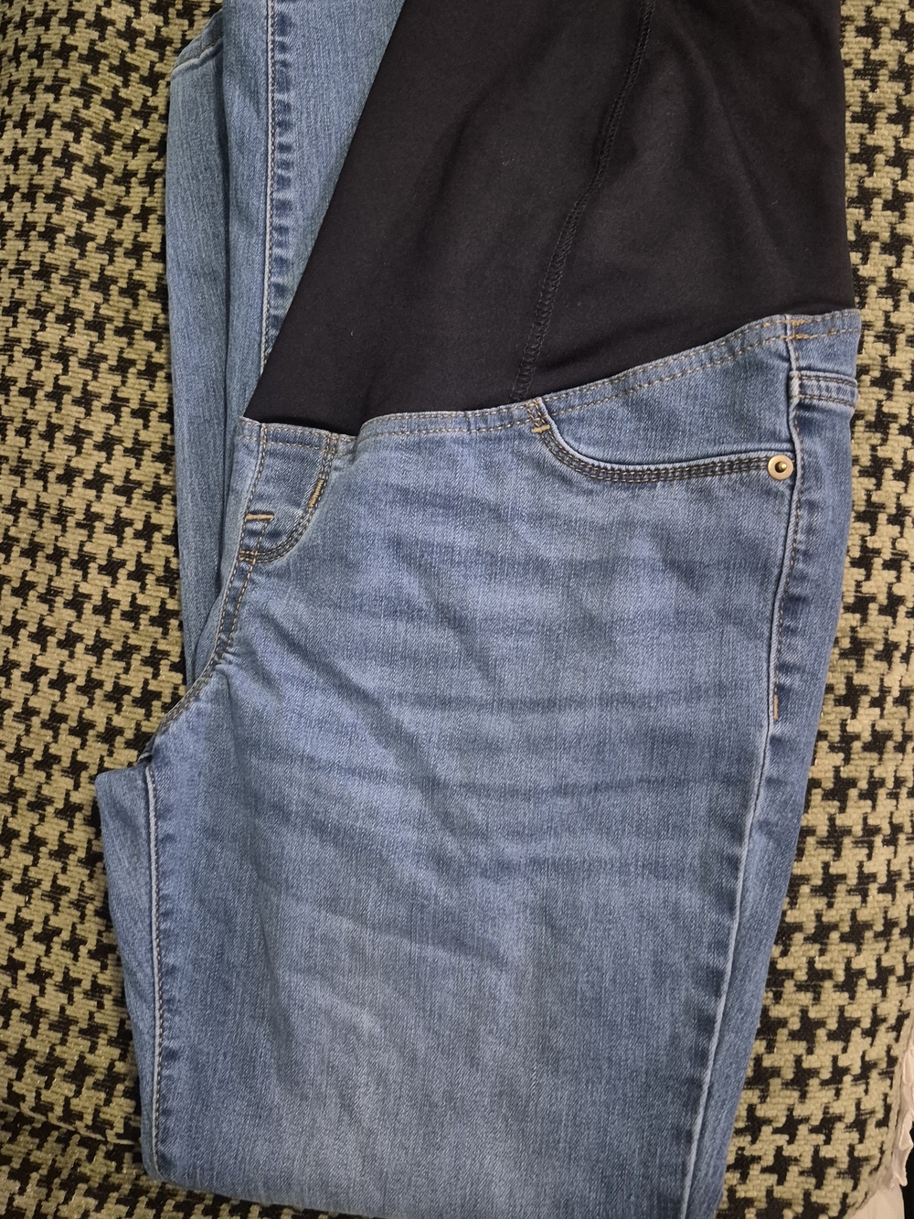 Isabel Blue Maternity Jeans with Stretch Waistband